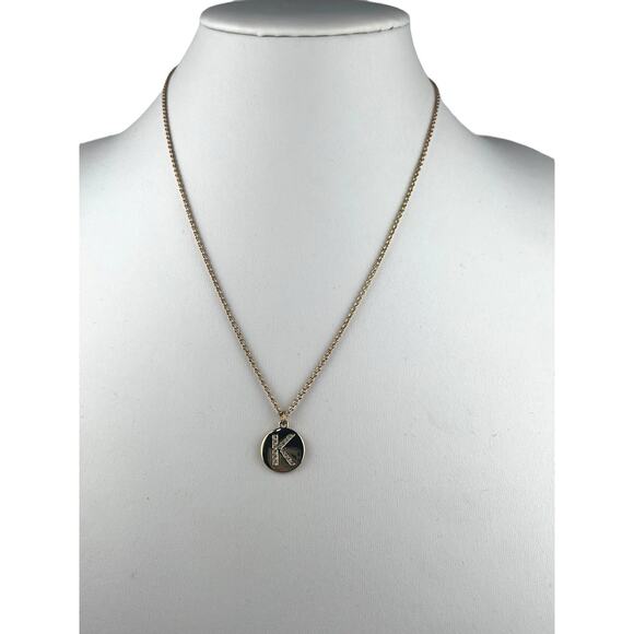 Kate Spade Gold Tone Initial "K" Pendant Necklace 17" - Picture 1 of 9